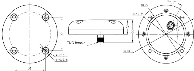 HX-BA681A Three-system six-frequency aerial antenna