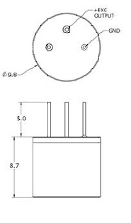 Piezoelectric accelerometer voltage type IEPE-3125A