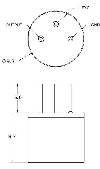 Piezoelectric accelerometer voltage type IEPE-3125B