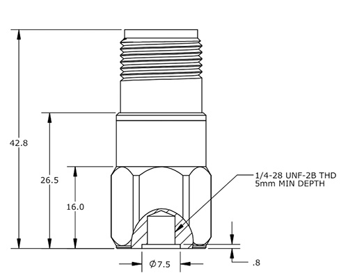 Piezoelectric accelerometer voltage type IEPE-2107A-LF