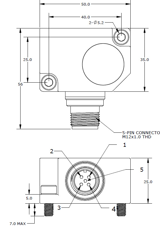 Piezoelectric accelerometer voltage type IEPE-2212A